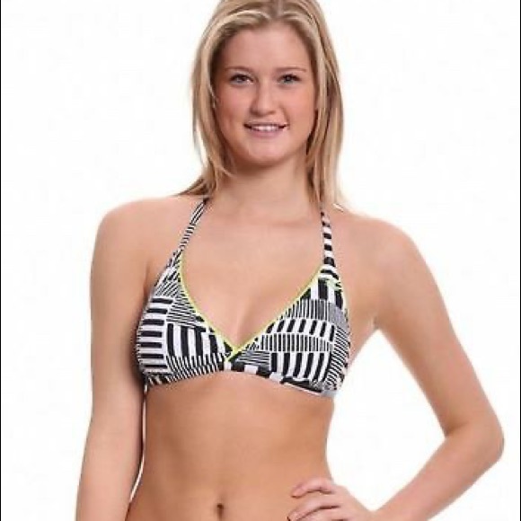adidas striped bikini top